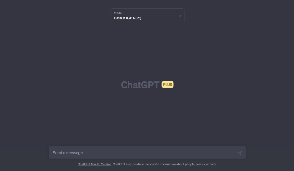 CHAT GPTのWEBサイト